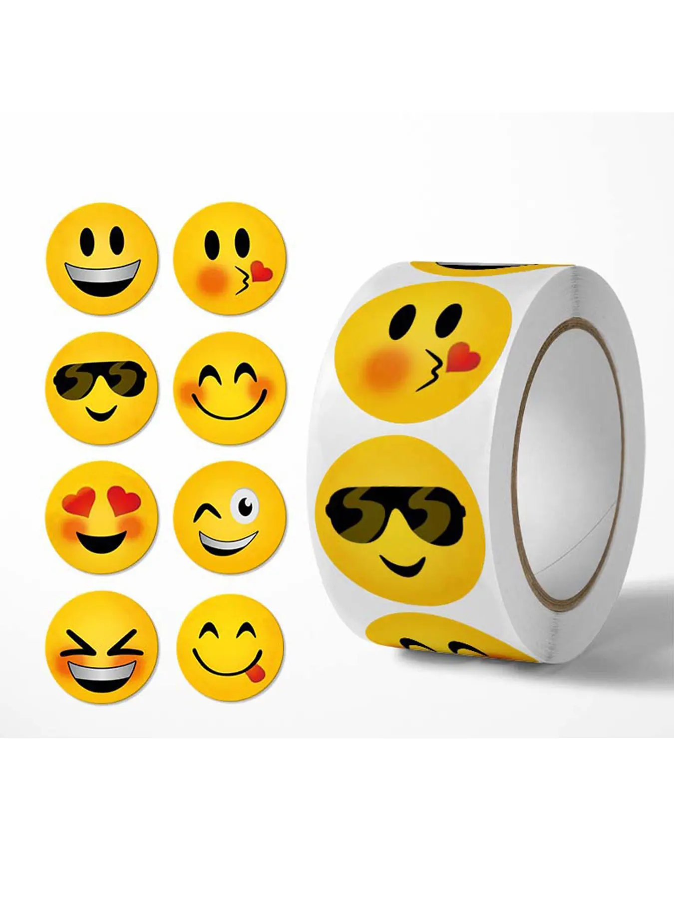 Roll Packaging Stickers Amazon cross-border Creative Funny Expression Design Party Decoration Labels