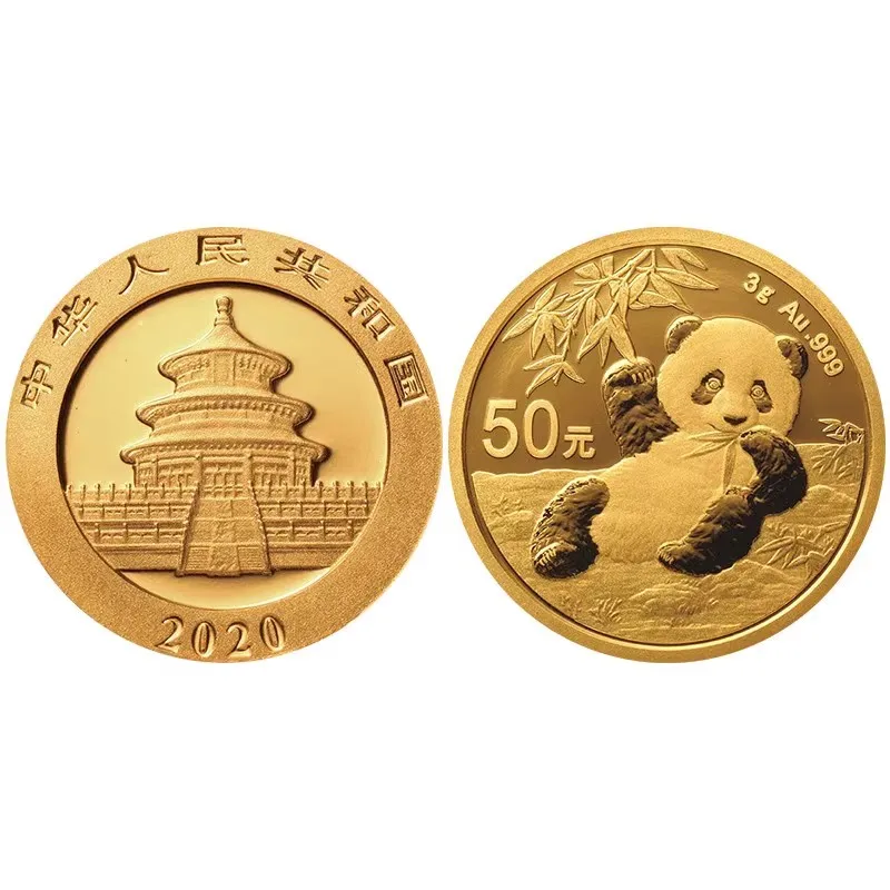 

2020 China Panda 24K Gold Commemorative Coin/Bullion Real Original 3g Au.999 50 Yuan UNC