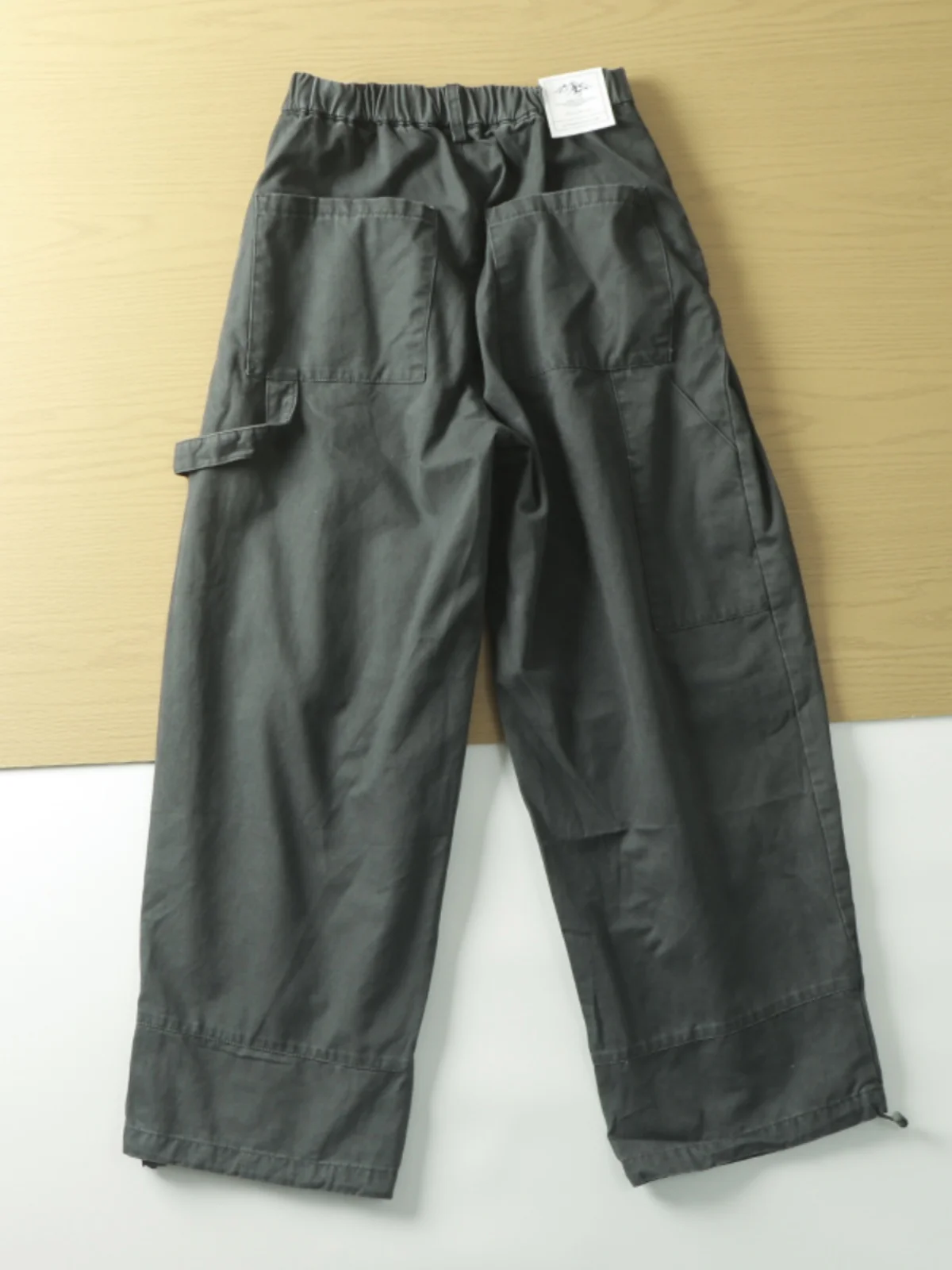 Retro Waed Work Trousers Loose Wide Leg Casual Pants for Men Urban Faion Autumn Winter  Color Long Pants