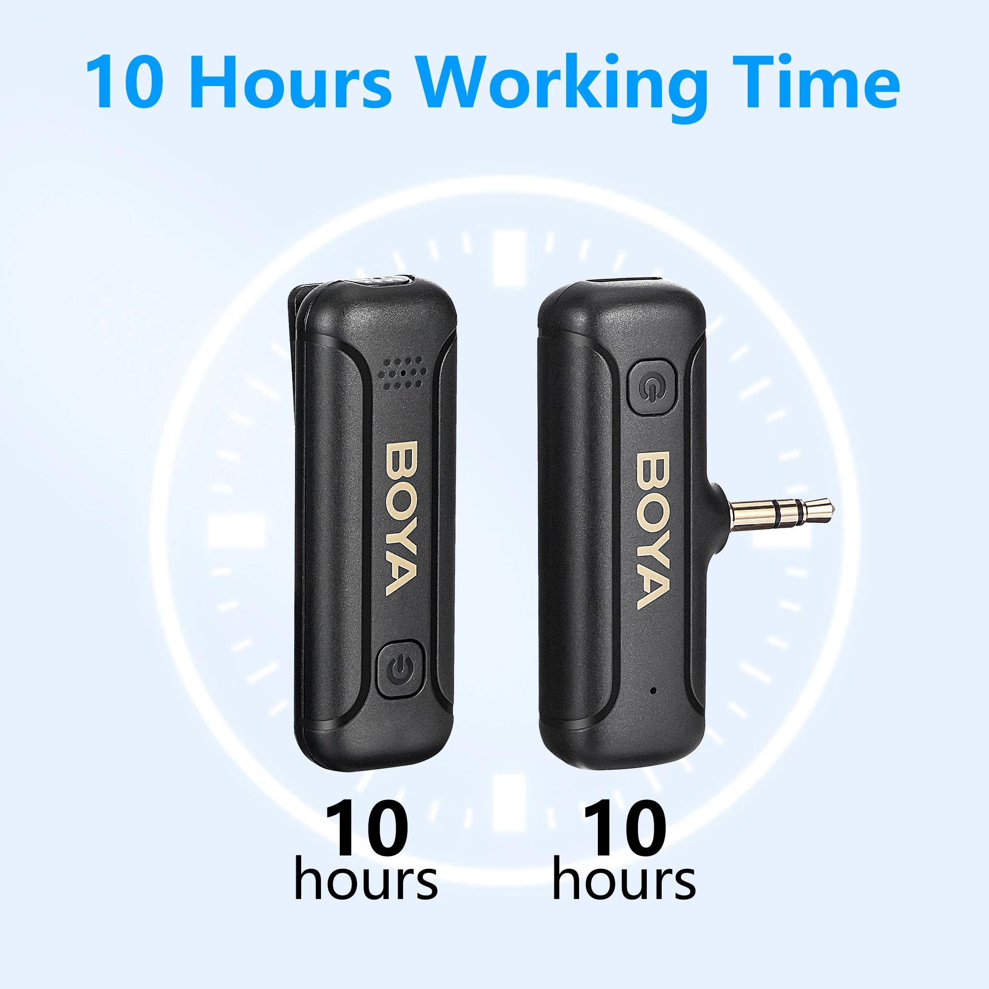 Boya By-wm3t2 Novo Condensador Profissional Mini Microfone sem Fio 35 mm Trs Lavalier Microfone com Cancelamento de Ruído para Canon Nikon Sony Câmera Vlog Gravação Gravação de Entrevista ao Vivo - Image 6