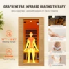 VEVOR Far Infrared Wooden Sauna Room Home Sauna Spa for Person Low EMF Far Infrared Hemlock Wood Sauna with Tempered Glass Door 3