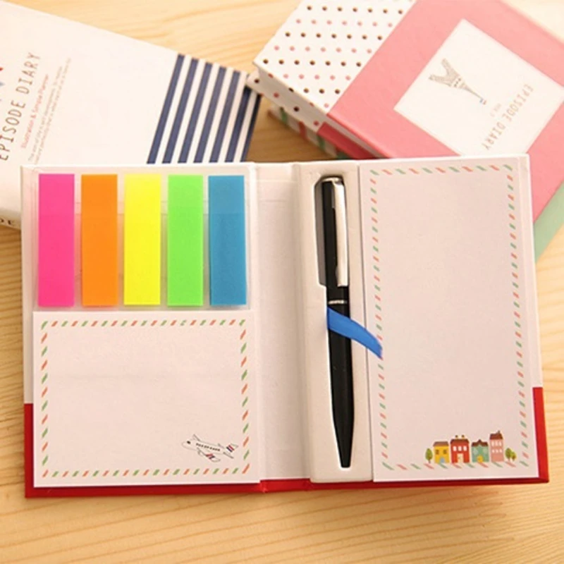 Colorful Sticky Notes Notebook Memo Pad Bookmark Paper Sticker Notepad ...