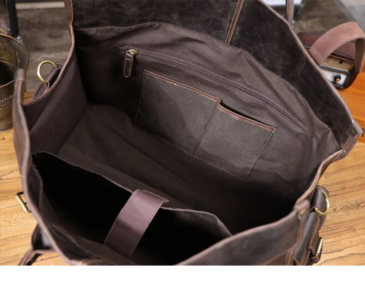 PNDME Designer-Reisetasche aus handgefertigtem Crazy-Horse-Rindsleder für Herren, Vintage-Luxus-Fitness-Handtasche aus echtem Leder mit großem Fassungsvermögen – Detail 23