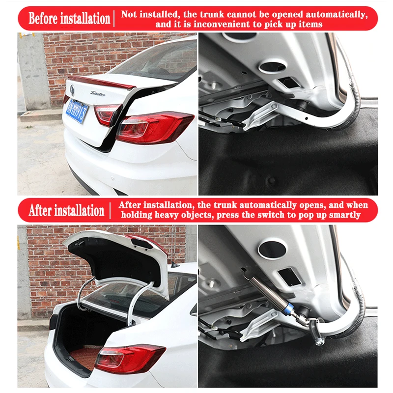 Adjustable Car Trunk Lid Lift Device – Enhanced Metal Spring Tool