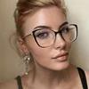 Riangular Cat Eyes Frame Clear Lens Glasses Women Myopia Nerd Spectacles Degree -0.5 -1.0 -2.0 -3.0 -4.0 to -6.0 4