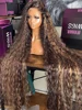 Highlight 13x6 Hd Lace Frontal Wig Human Hair Pre Plucked Deep Wave 30 40 Inch 13x4 Honey Blond Curly Lace Front Wigs Human Hair 5