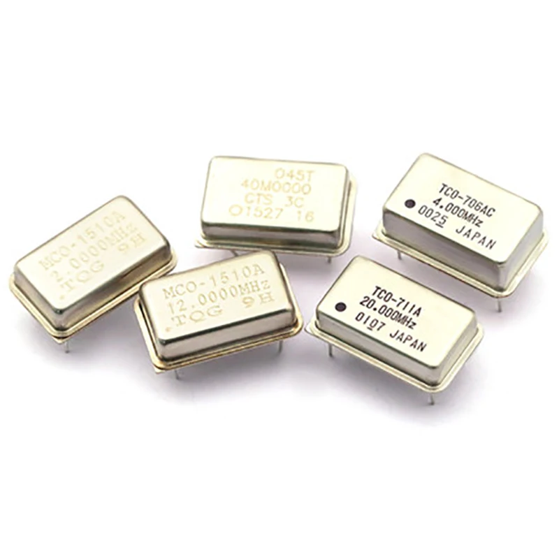 Crystal Oscillator 1M 1MHZ 1.000MHZ In-line Active Crystal OSC DIP-4 Rectangular Clock Vibration Full Size 3.3V 5V 2pcs