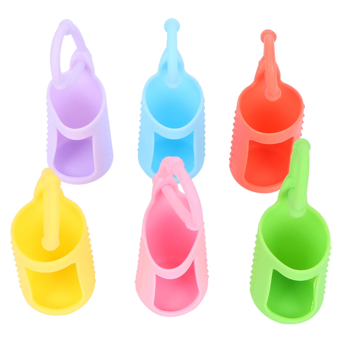 6pcs 15ml Roller Bottle Holder Silicone Essential Oil Carrying Case Protective Cover compatible for xiaomi robot vacuum mop essential mijia g1 mjstg1 robotic cleaner main roller side brush cover hepa filter rags