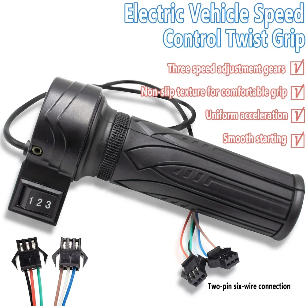 Enhanced 3-Speed Throttle Twist Grip Handlebar Accelerator
