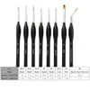 8pcs Small Detail Paint Brush Set, Hobby Art Professional Thin Miniature Fine Paint Brushes for Watercolor Oil Acrylic 2