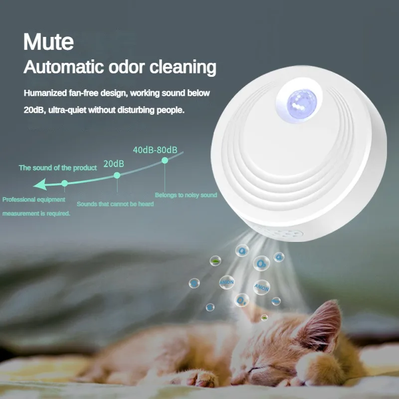 

Кошачий Туалет для домашних животных, Дезодоратор, инфракрасная Индукционная очистка воздуха, интеллектуальный кошачий Дезодоратор, зарядка, комнатный Дезодоратор