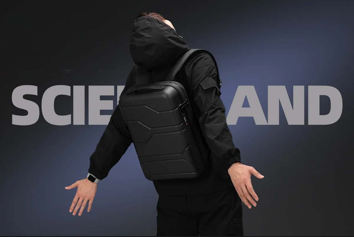 Hard shell e-sports backpack front view