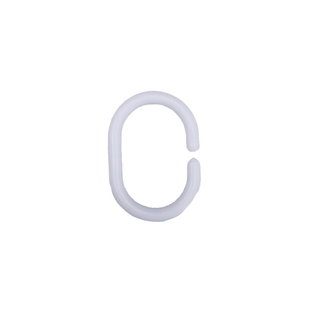 

Bathroom Hooks Accessories C-Shaped Curtain Guide Hanger Plastic Privacy Spare Parts White Replacement Rings Shower