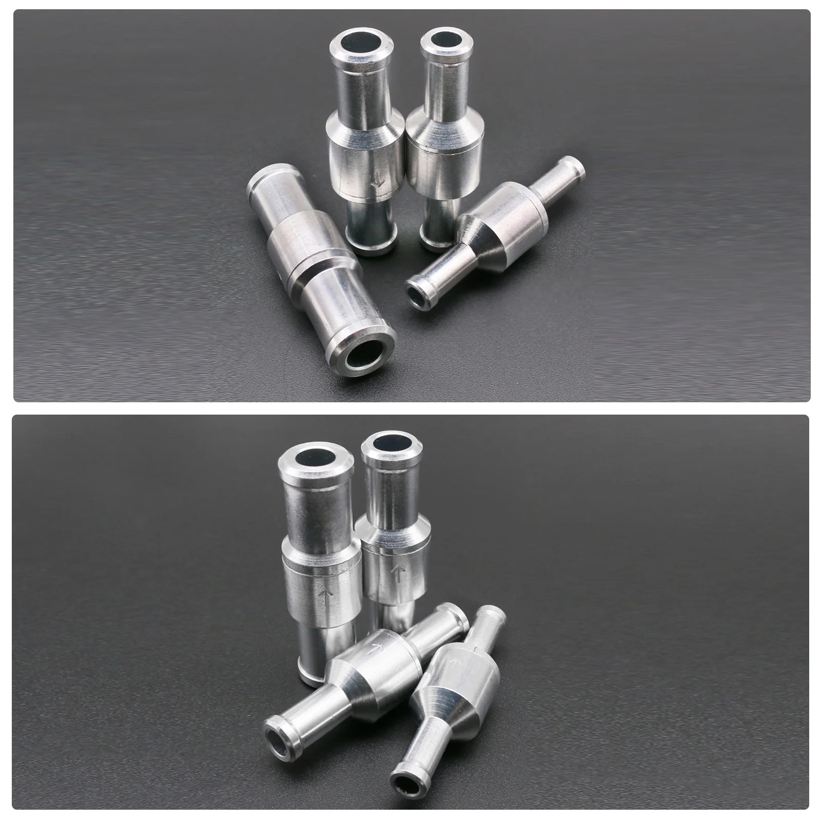 6-12mm Non-return Valve Chrome One-way Check Valve Auminium Fuel Water Gas Air Vacuum 6mm/8mm/10mm/12mm check valve