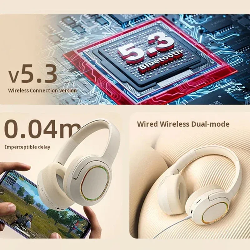 Wireless Headphone Bluetooth Earphones Wireless Earphone Xiaomi P2963 Wireless Headphones Foldable Bluetooth Headset 9D Stereo HIFI Gaming Earbuds Noise Reduction With Mic