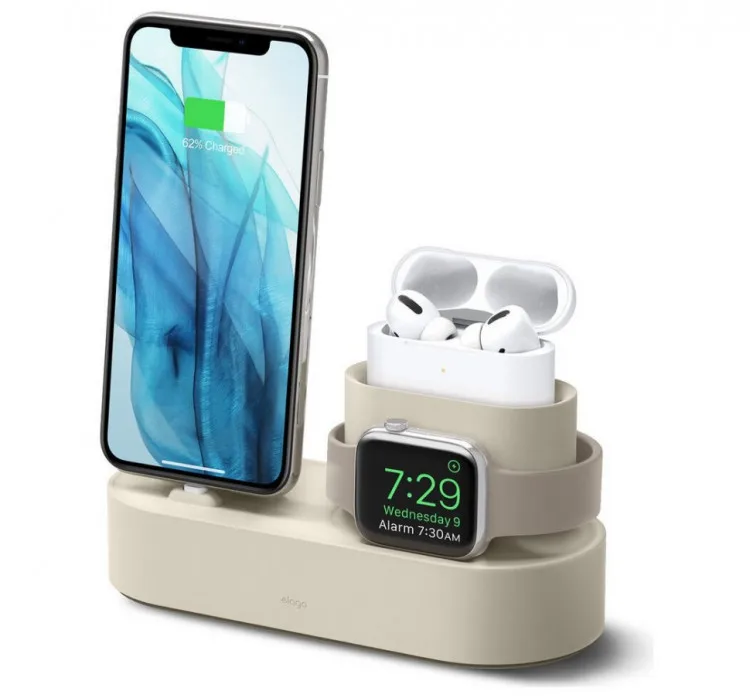 Док-станция Elago Charging hub 3 в 1 для AirPods Pro/iPhone/Apple Watch Белый |