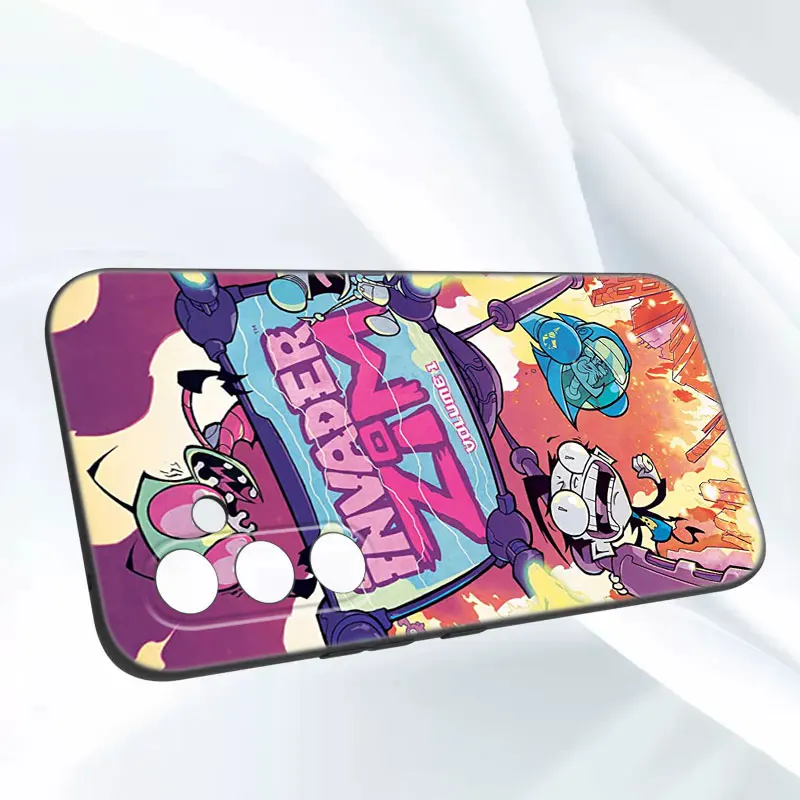 Фото Мультяшный чехол Invader Zim для Samsung A13 A22 A24 A32 4G A14 A23 A25 A34 A52S A53 A54 A73 5G A11 A12 A31 A33 A50 A51 A70 A71 A72 №4