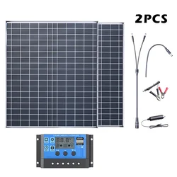 High - Efficiency 500W Solar Panel System with Controller for Home, Outdoor, and Marine Use (2PC 1000W)