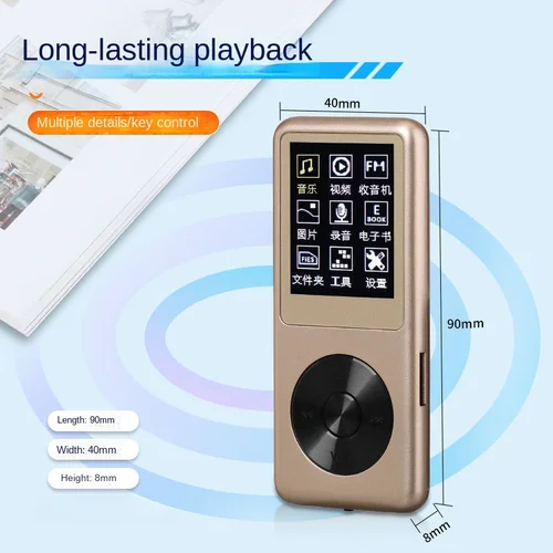 스포티한 귀여운 MP3 워크맨 음악 플레이어, 학생 영어 듣기, MP4 슬림 워크맨, 소설 읽기, iPod 스타일 FM 라디오, 도매 3