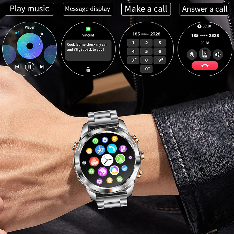 LIGE Smart Watch Men Sport Smartwatch Man Bluetooth Call Smartwatches Men Heart Rate Sleep Monitoring Health Smartwatches Hombre