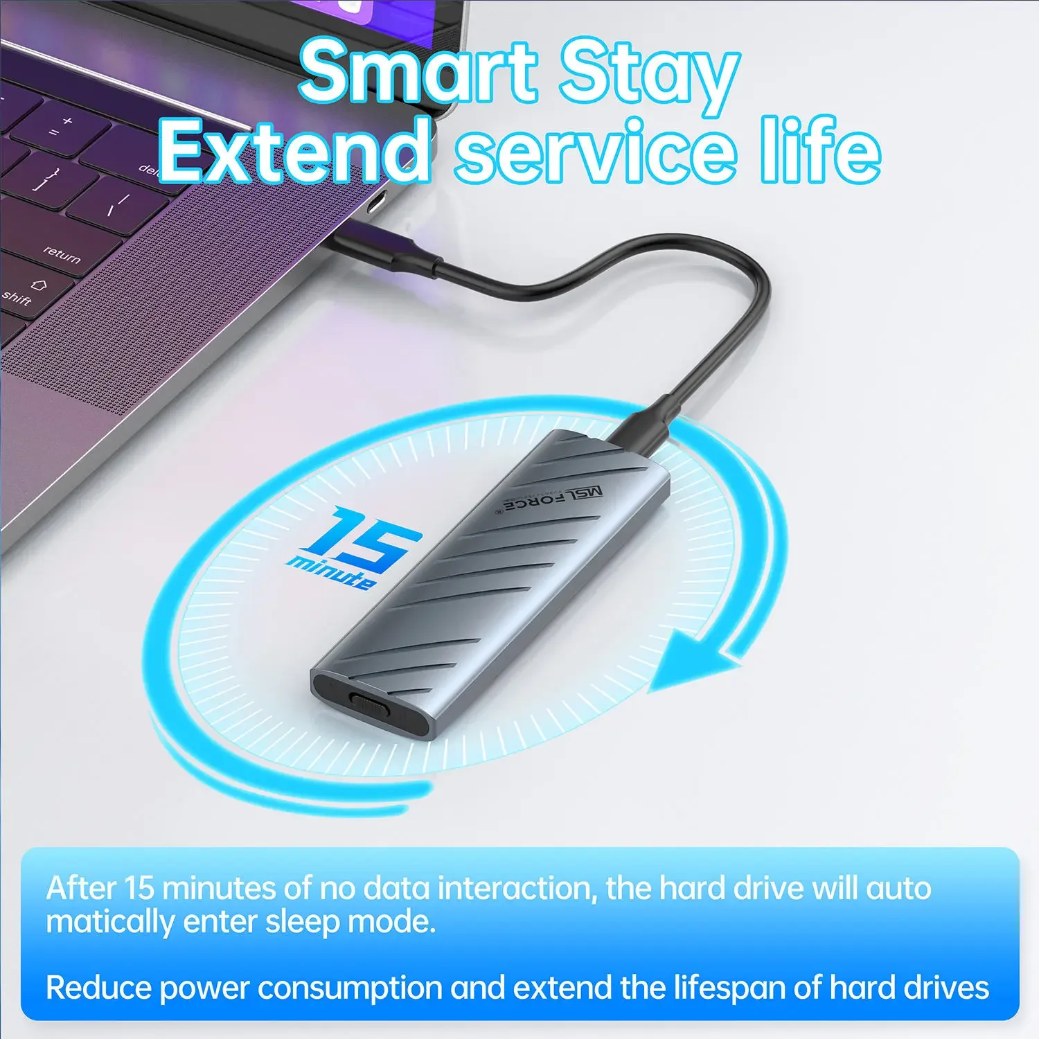 External hard docking station housing for m 2 nvme ssd external hard case Aluminum Alloy 2280 2242 2230 2260 enclosure usb sata