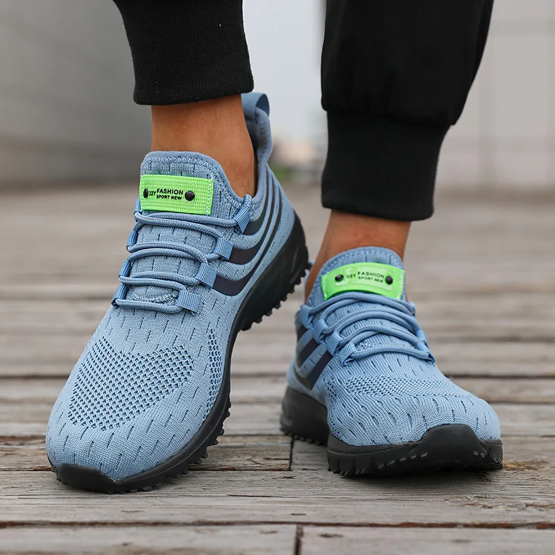 Summer Breathable Sports Men's Casual Shoes Outdoor Walking Tenis Masculino Comfortable Jogging Lightweight Vulcanized Shoes