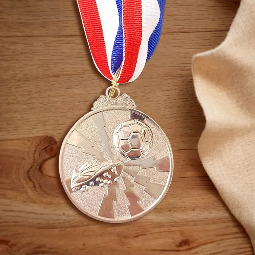 Soccer Medals Gold Silver Bronze Award Medals 2 Inch Metal Winner with Neck Ribbon Sports for Party Favors