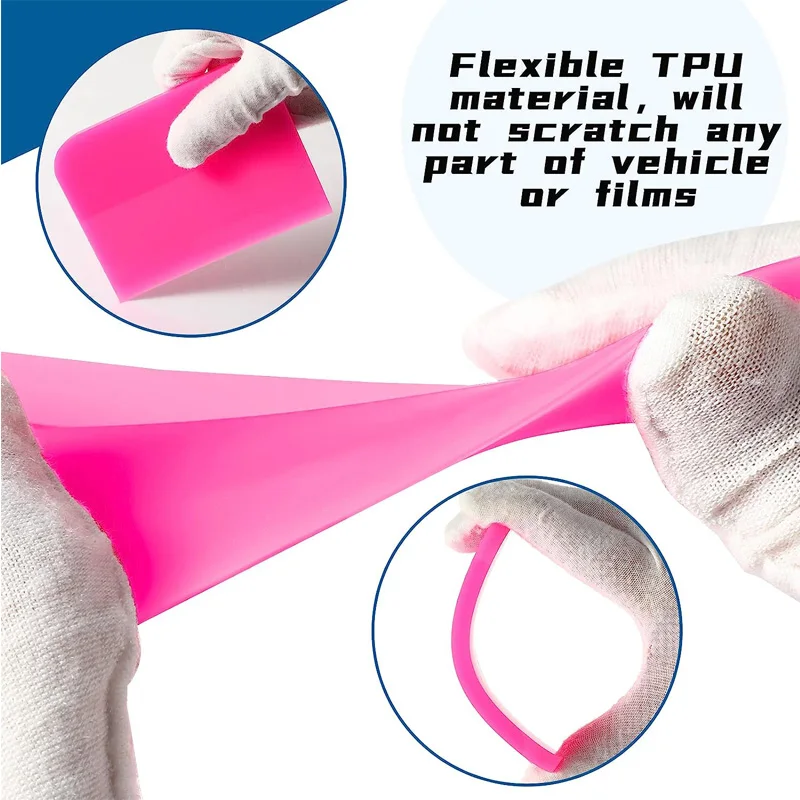 3pcs Small Soft Rubber Squeegee.anti-scratch Ppf Squeegee For Car