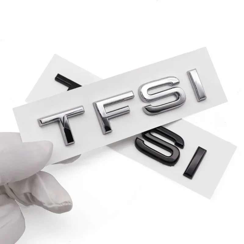 3D ABS TFSI 로고 후면 트렁크 부트 엠블럼 배지 스티커 데칼, 아우디 A3 A4 A5 A6 A7 A8 Q2 Q3 Q5 Q7 Q8 자동차 스타일링 액세서리