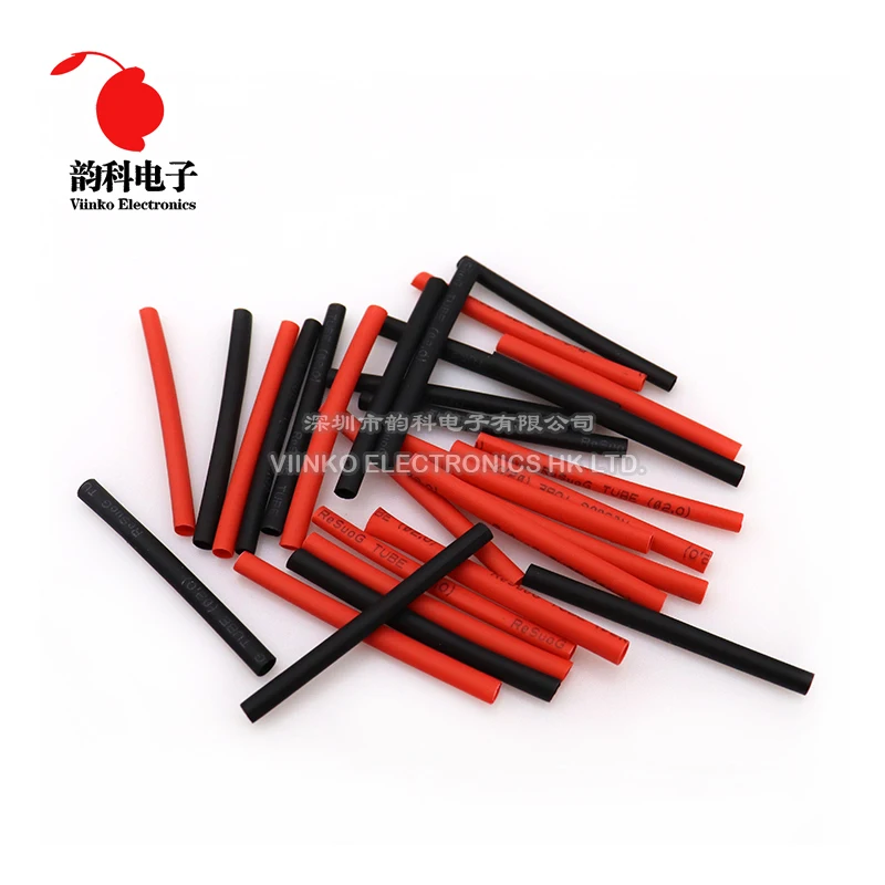 2:1 Heat Shrink Tube Insulation Sleeving Red Black Polyolefin Assortment Kit Electrical Wire Cable Shrinkage heatshrink 127pcs