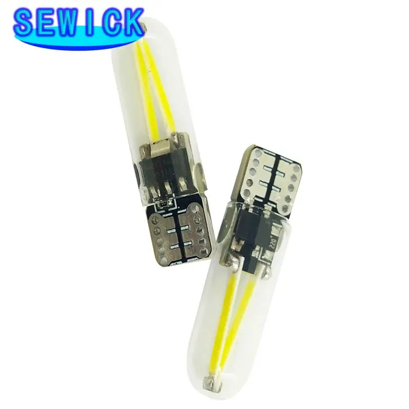 400pcs W5W LED T10 COB Glass car light Led Filament Light Auto