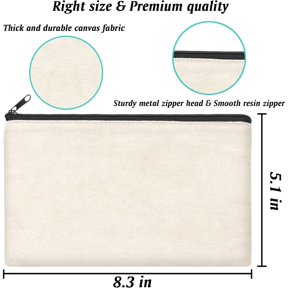 Blank Canvas Zipper Pouches 2