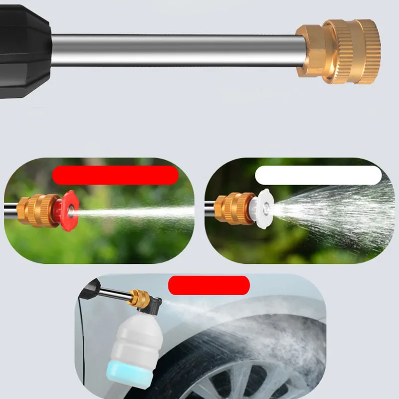 Portable Cordless Electric Washing Machine, Professional Car Wash Set High Pressure Washer, Multi-Nozzle High Pressure Washer 4