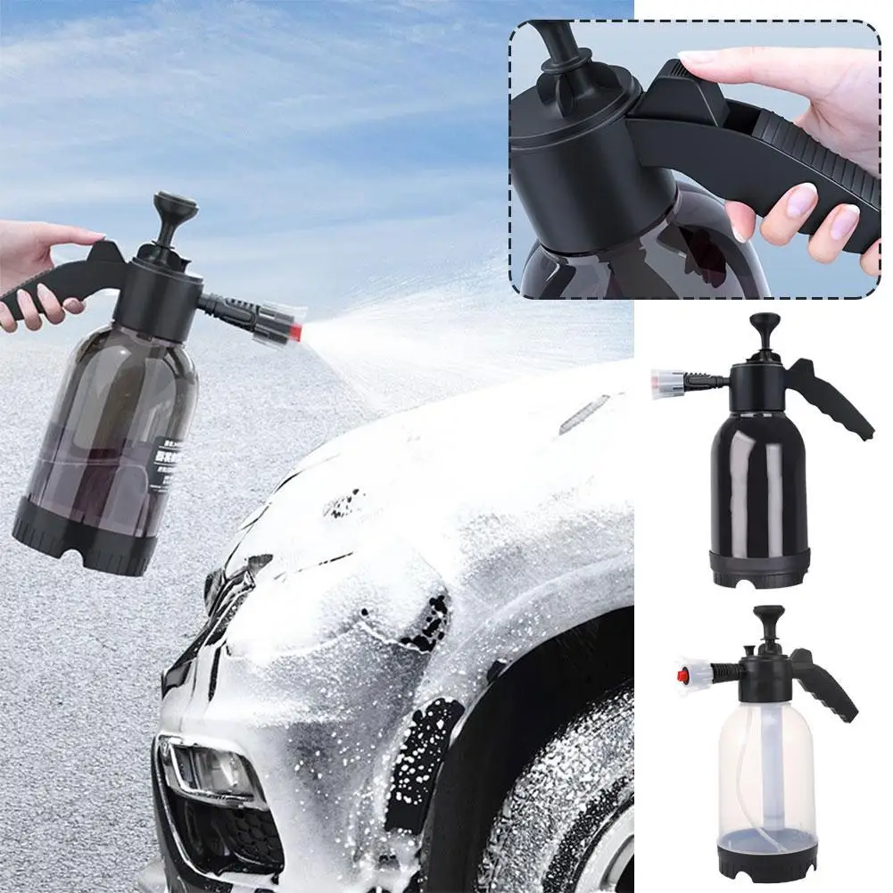 

2L Car Wash Foam Spray Bottle Foam Watering Can Household Hand-held Home Gardening Hand Pressure Wash Sprayer Cleaning Tools
