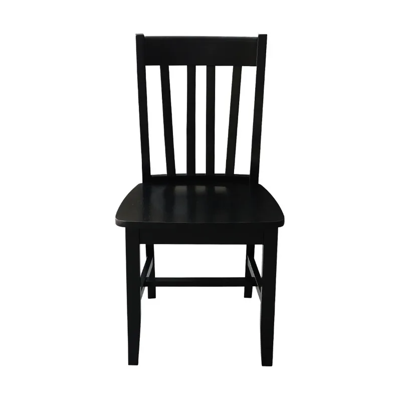 Schoolhouse Wood Dining Chair in Black (Set of Two) 2