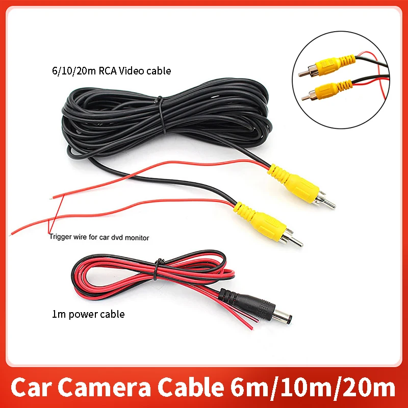 Rca-6m-10m-20m-Video-kabel-f-r-Auto-R-ckfahr-kamera-Universal-kabel-zum ...