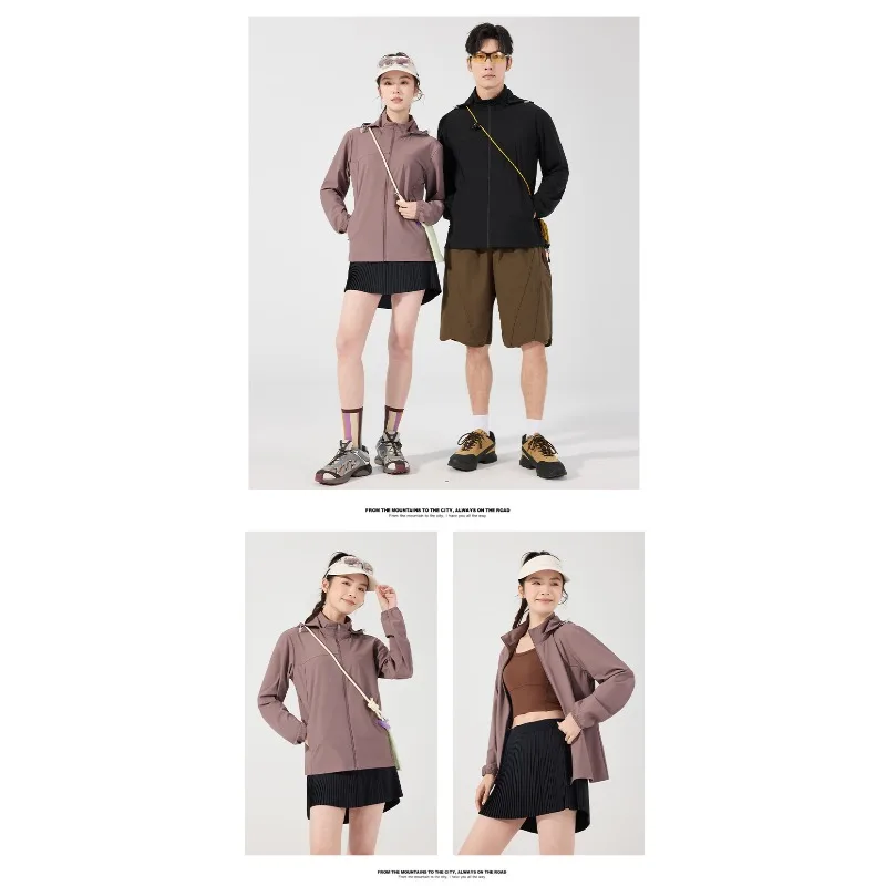 커플 패션 트렌드 느슨한 자외선 차단 빠른 건조 피부 의류 여름 야외 스케이트 보드 스포츠 태양 보호 재킷