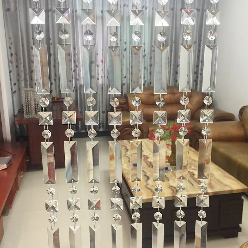30pcs Chandelier Crytal Rectangle Prisms Crystal Pendants Chandelier Pendants 22x120mm 2 Holes for Home Decor