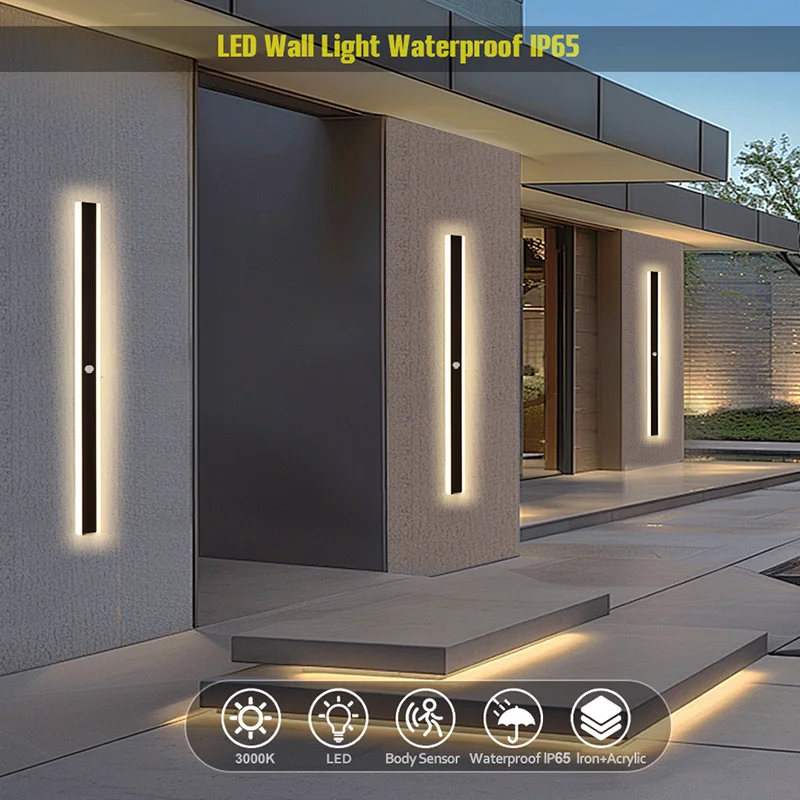 รูปสินค้า โคมไฟ LED กันน้ำกลางแจ้ง พร้อม Motion Sensor
