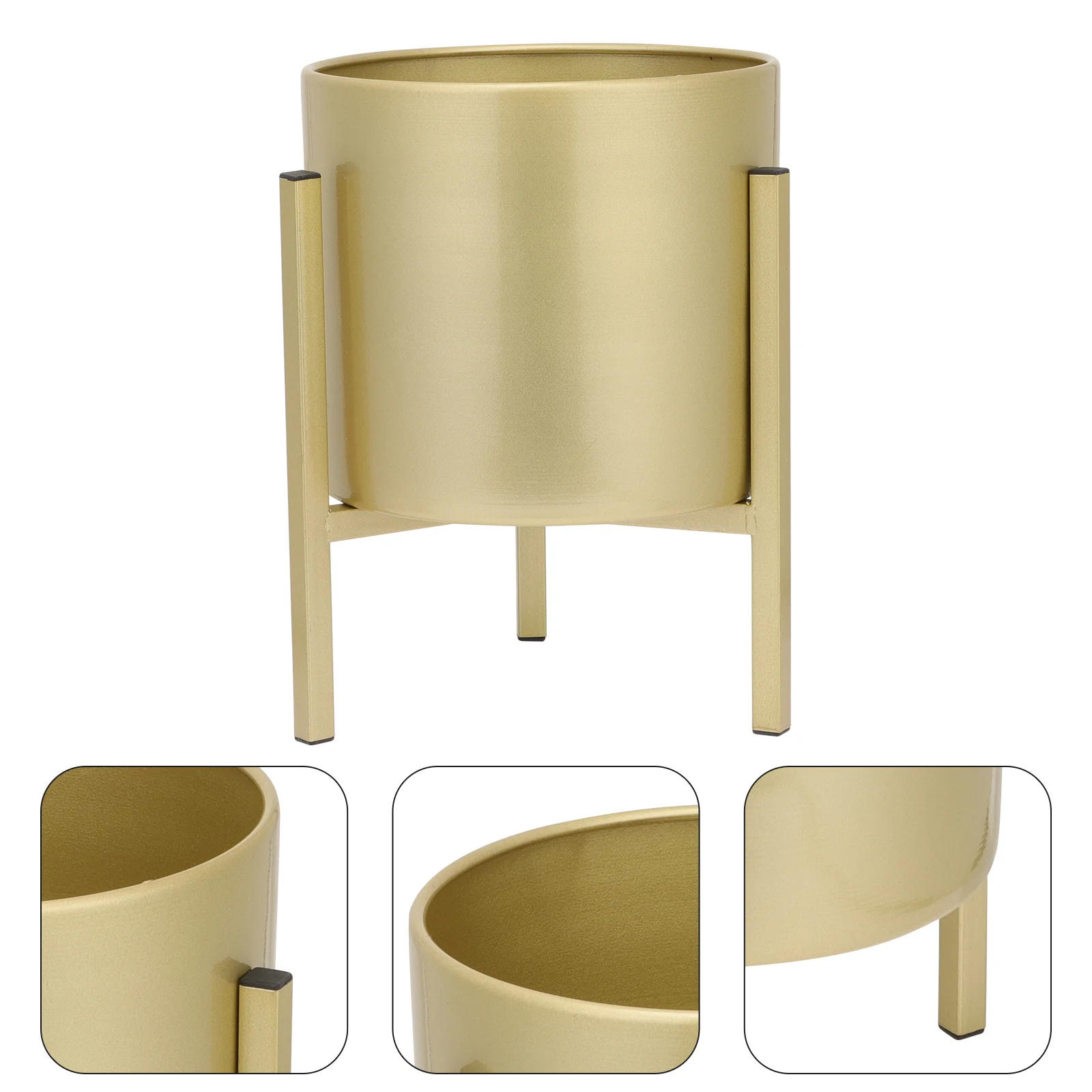 

Brackets Planting Flower Pot Light Luxury Iron Plants Holder Desktop Basin with