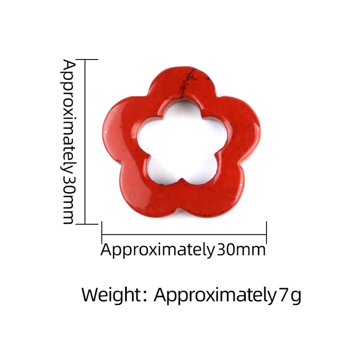 Natural Gemstone Flower Pendant for DIY Making Jewelry Necklace Handmade Craved Hollowed Plum Blossom Charms - 3
