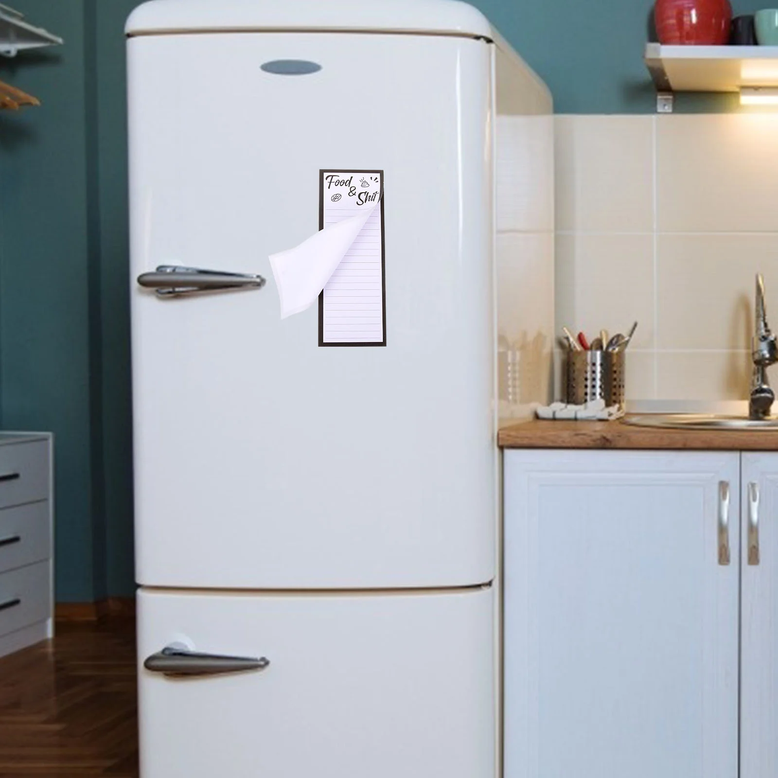 VILLCASE Paquete De 2 Blocs De Notas De 50 Hojas De Cada Refrigerador, Imán Para Volver A Hacer Para La Escuela Y La Oficina En Casa