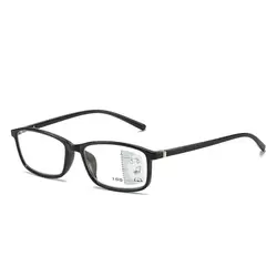 Ultralight Multifocal Anti - Blue Light Reading Glasses with Eye Protection (Black)