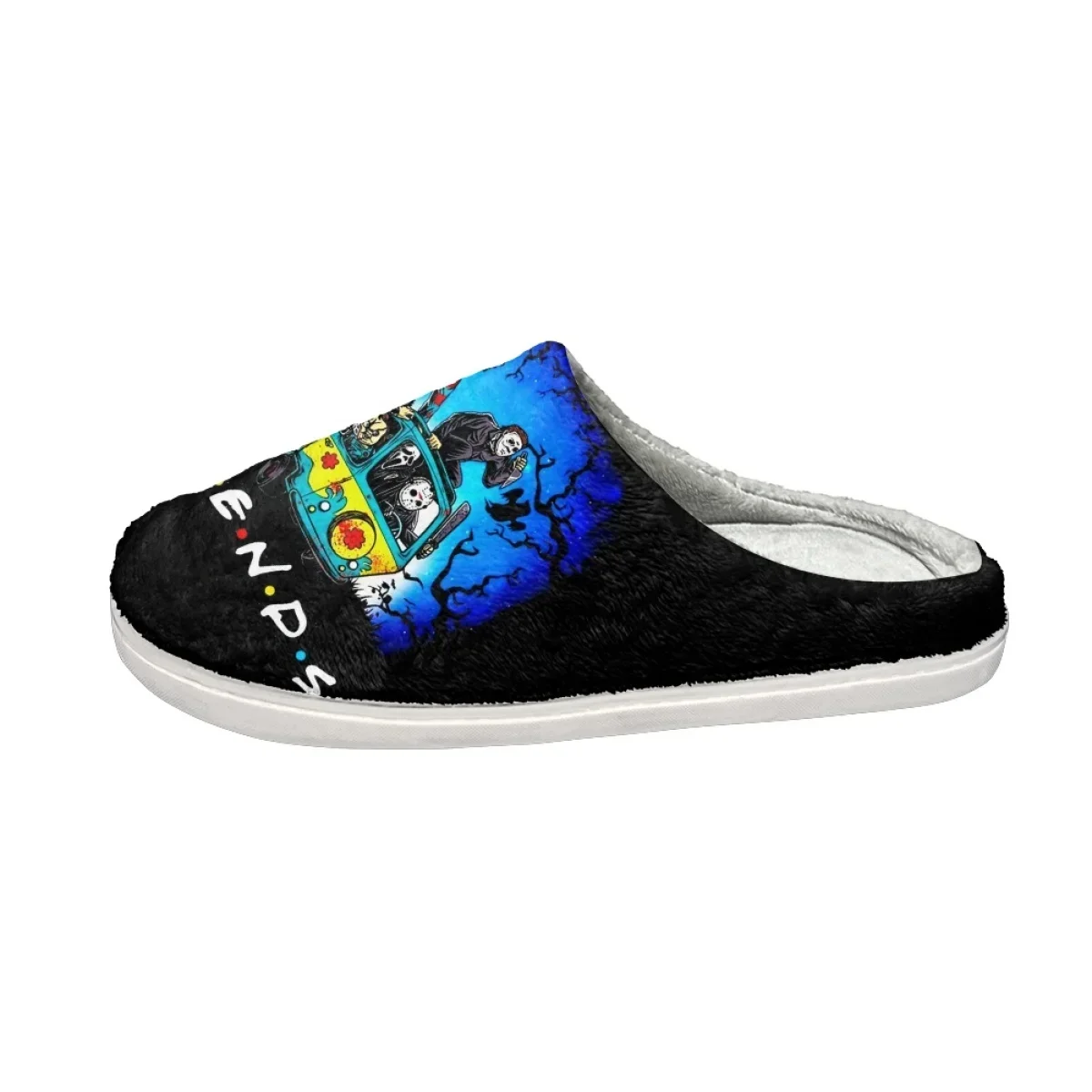 Casual Indoor Slippers Friends Design Autumu Winter Home Footwear Slippers Dropshipping Cozy Warm Flats Cotton Shoes for Lady