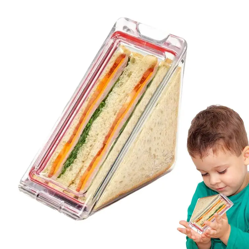 

Triangle Bakery Packaging Reusable Lunch Box Sandwich Container multipurpose Wrap Bread Packing Box For Outdoor Carrying