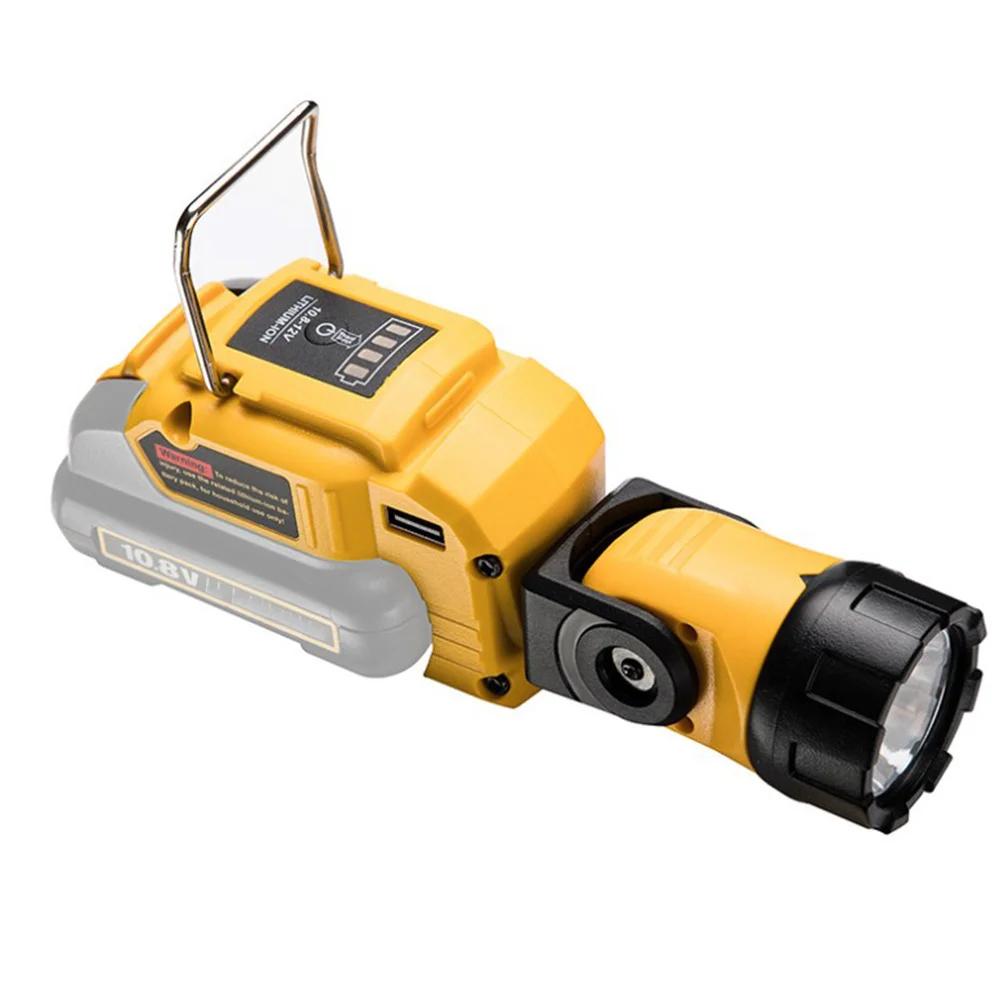 

Work Lamp Flashlight DCL510 10.8V 12V Li-Ion Battery LED Cordless Work Light Portable Spotlight, for Dewalt, Yellow