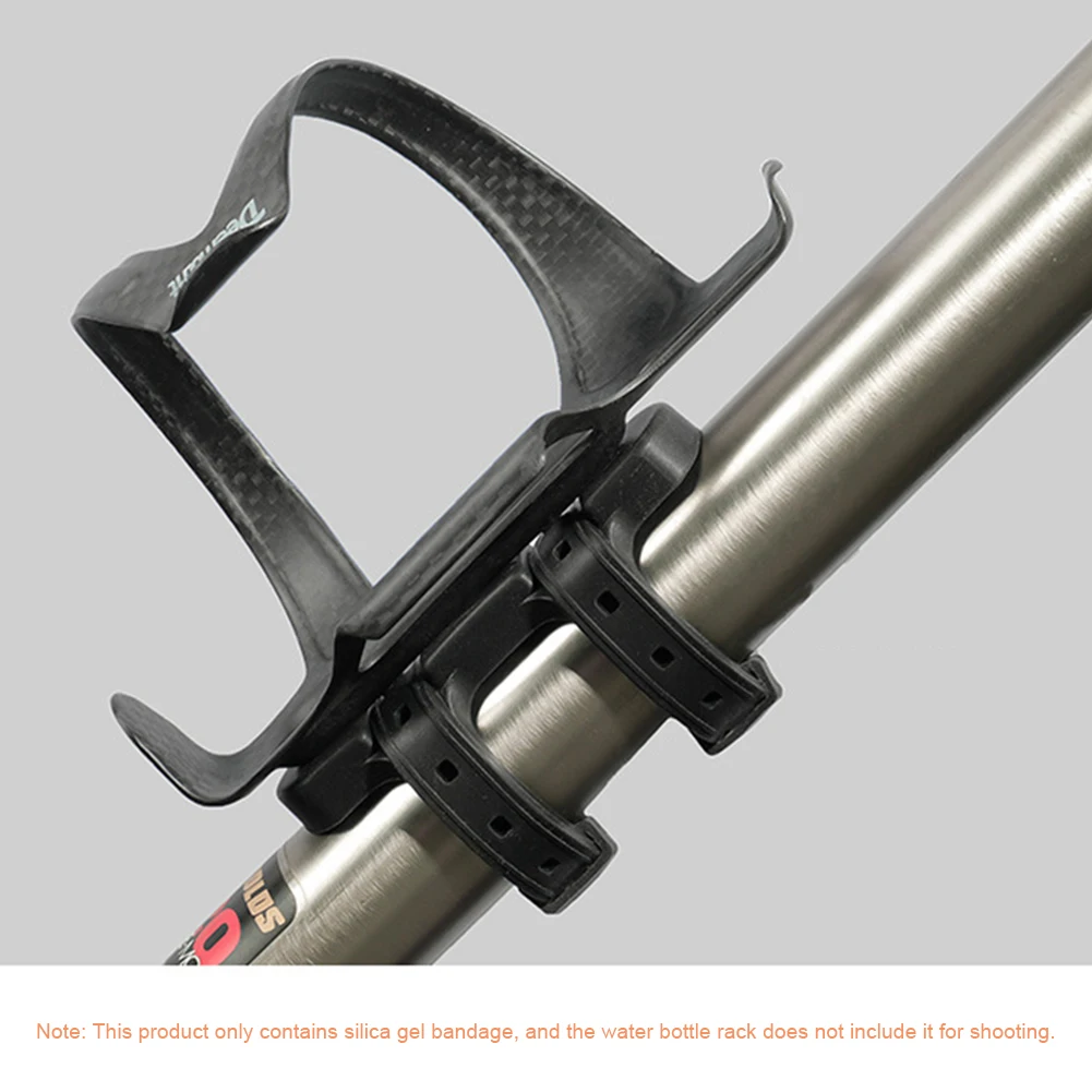 Adjustable Bike Water Bottle Holder Mount Black Rubber Steel