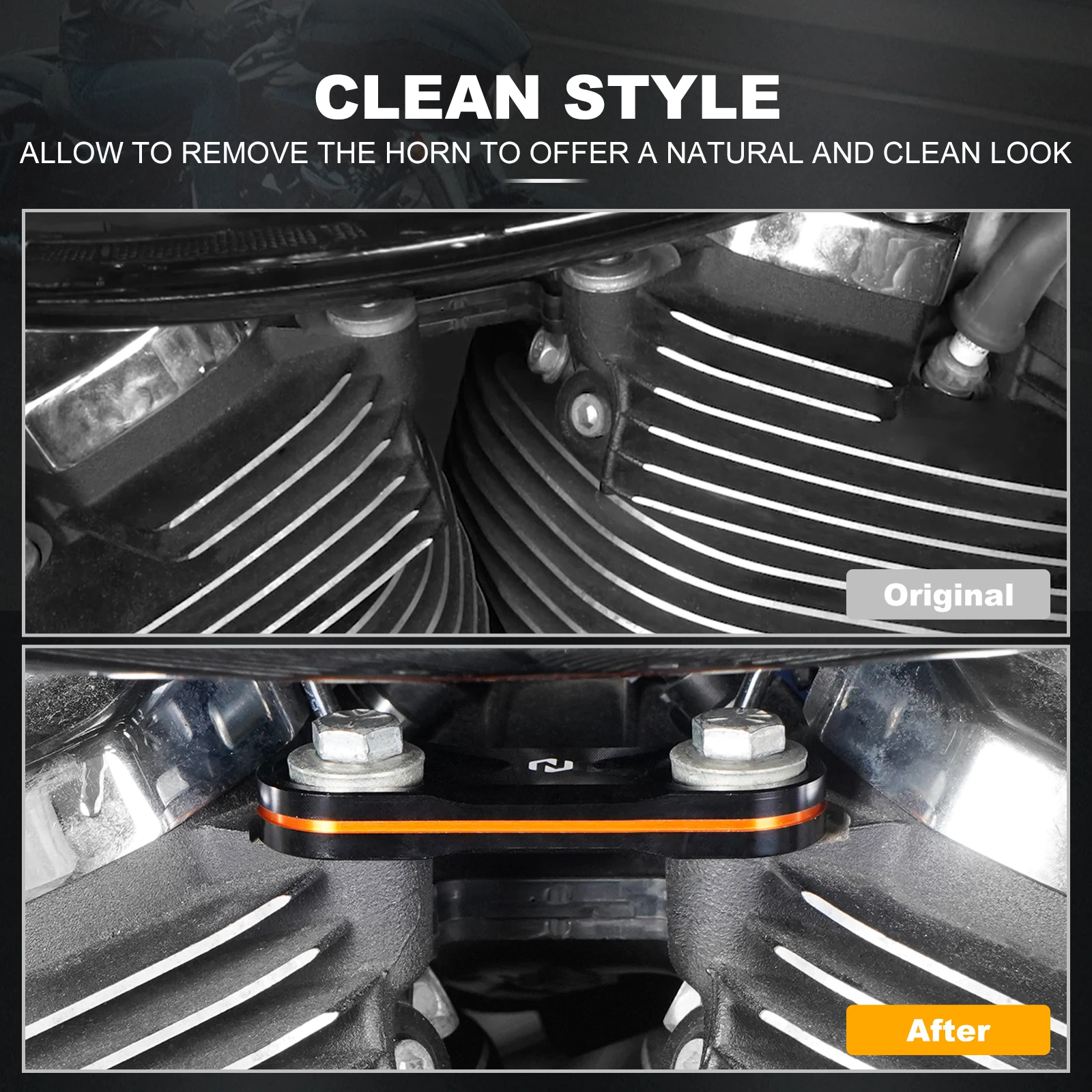 Motorrad-Hupe zum Löschen der Umzugshalterung für Harley Road King/Special FLHR/XS Street Glide FLHX/S Ultra Limited 2017–2023 – Detail 5
