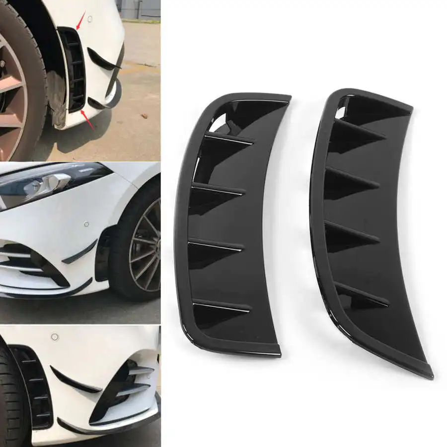 Front Bumper Side Trim Spoiler for A-Class Hatchback Sedan W177 AMG Line + Front Bumper Diffuser
