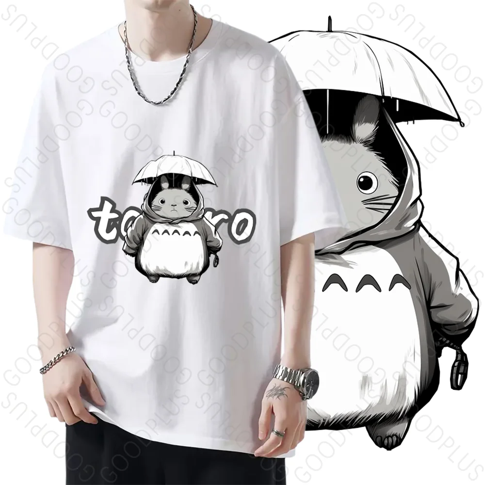 

Totoro Anime T-shirt Manga Graphic Oversized Men Cotton Short Sleeve Tee Women Cute Top Streetwear Summer Kawaii Couple Clothing